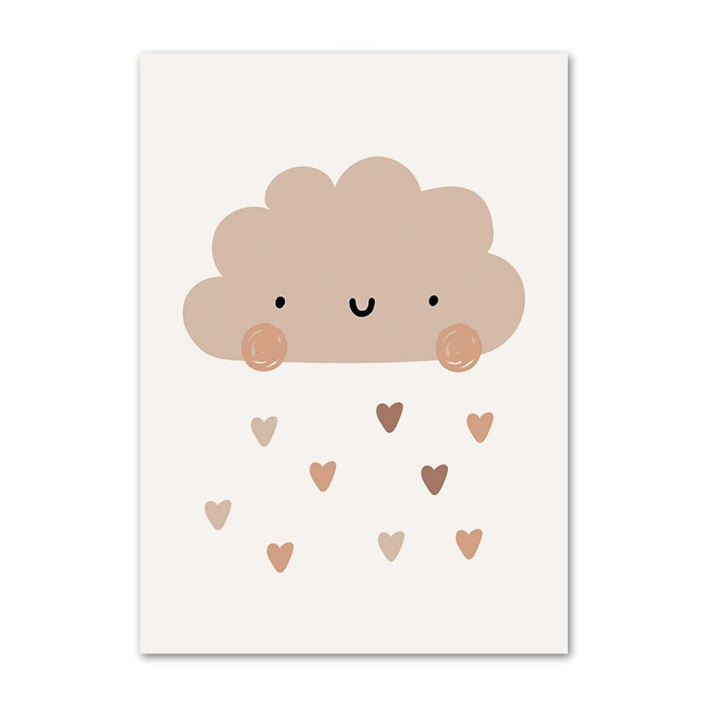 Poster Baby Motive Sonne Liebe Wolke Rakete Regenbogen Erdbeere Träume groß und Traktor als Deko Print ohne Rahmen