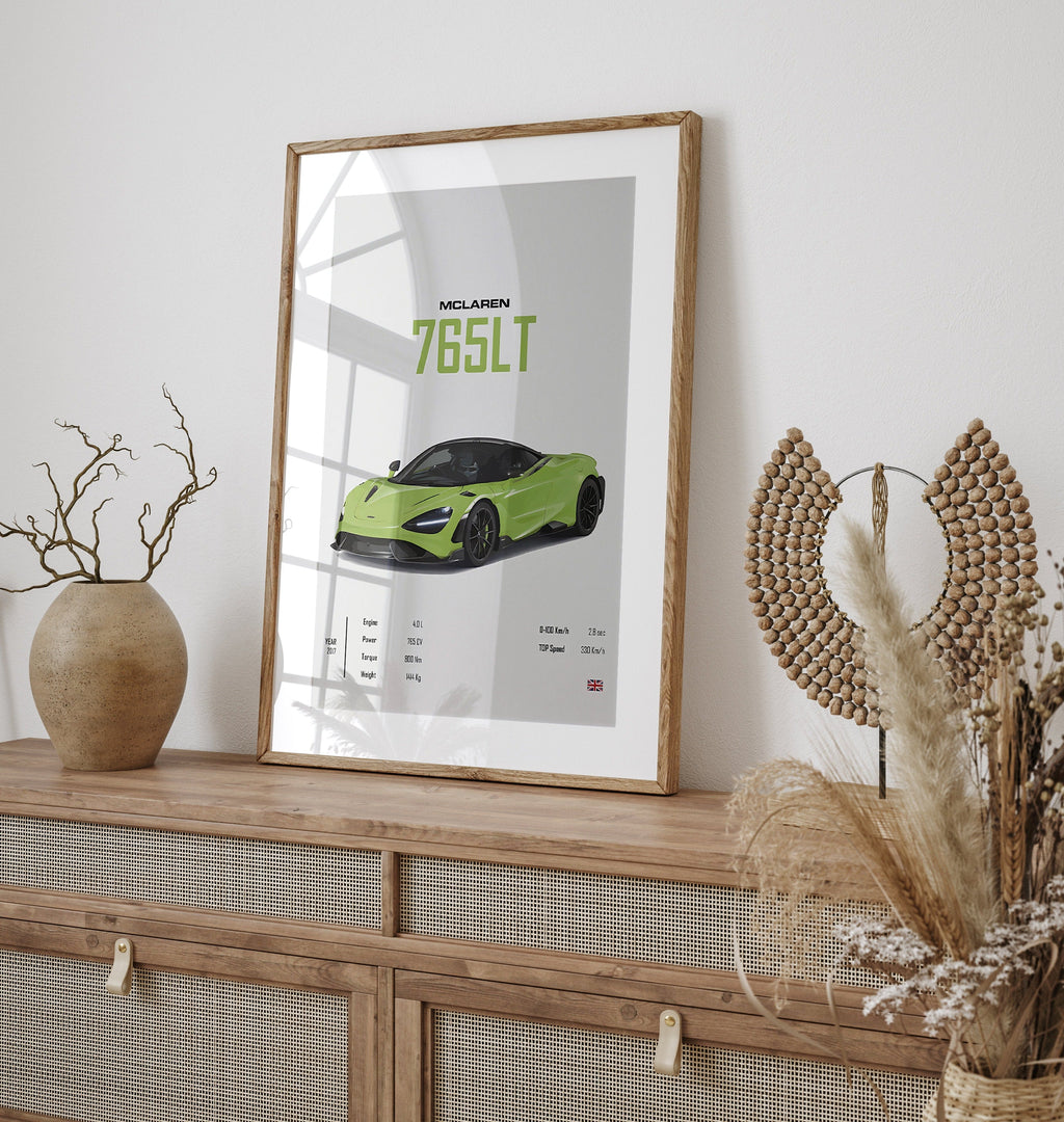 Poster Sportwagen Mclaren Lamborghini Porsche Klassiker Legenden  I Geschenk für ihn I Wohnzimmmer & Büro I Wand Deko I Print ohne Rahmen
