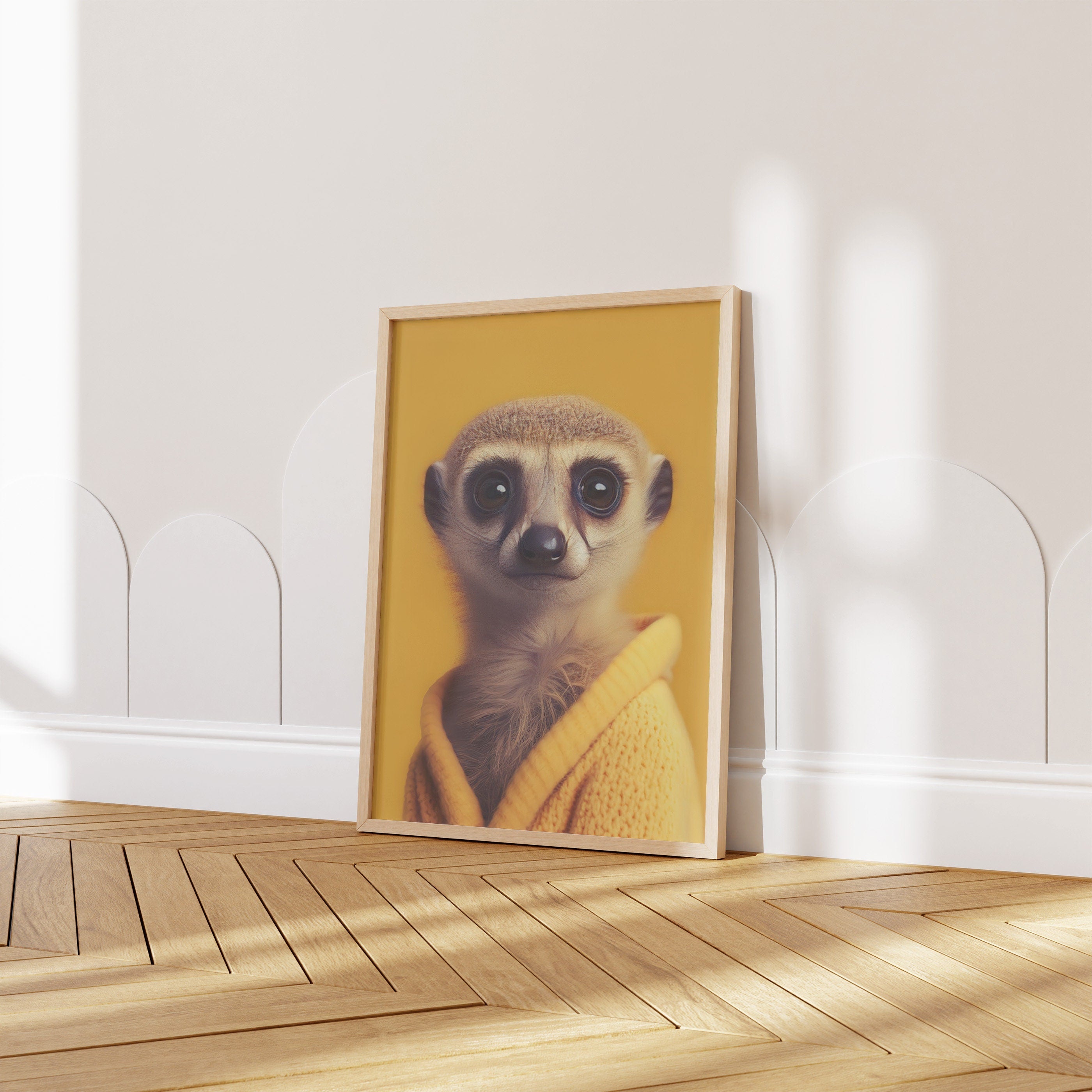 Kinderzimmer Poster Tiere Fuchs Elefant Bär Nashorn Erdmännchen · Kinderzimmer Bilder · Wand Deko · Kunst Druck · Deko Print · ohne Rahmen