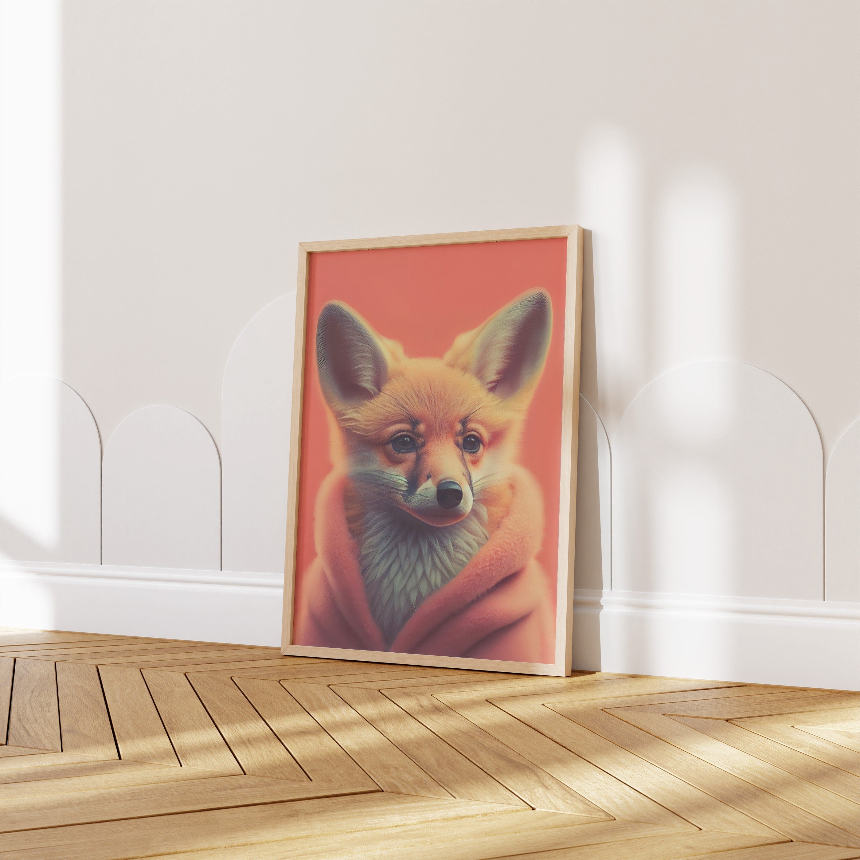 Kinderzimmer Poster Tiere Fuchs Elefant Bär Nashorn Erdmännchen · Kinderzimmer Bilder · Wand Deko · Kunst Druck · Deko Print · ohne Rahmen