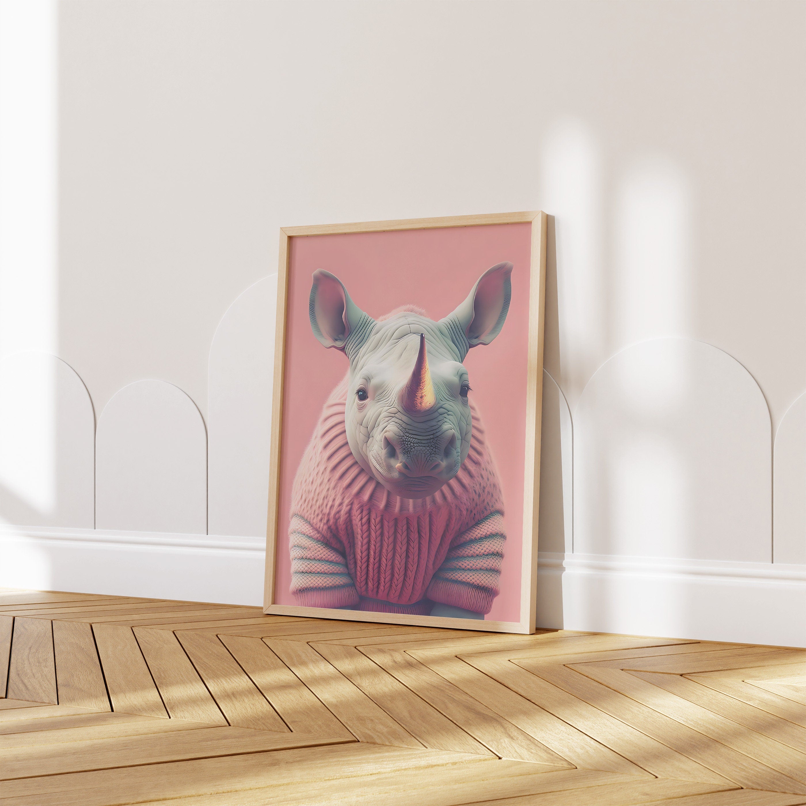 Kinderzimmer Poster Tiere Fuchs Elefant Bär Nashorn Erdmännchen · Kinderzimmer Bilder · Wand Deko · Kunst Druck · Deko Print · ohne Rahmen